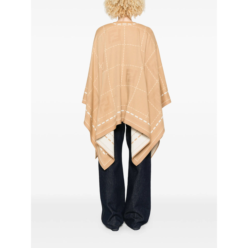 Fendi Neutrals Coats - Capes Women FENDI