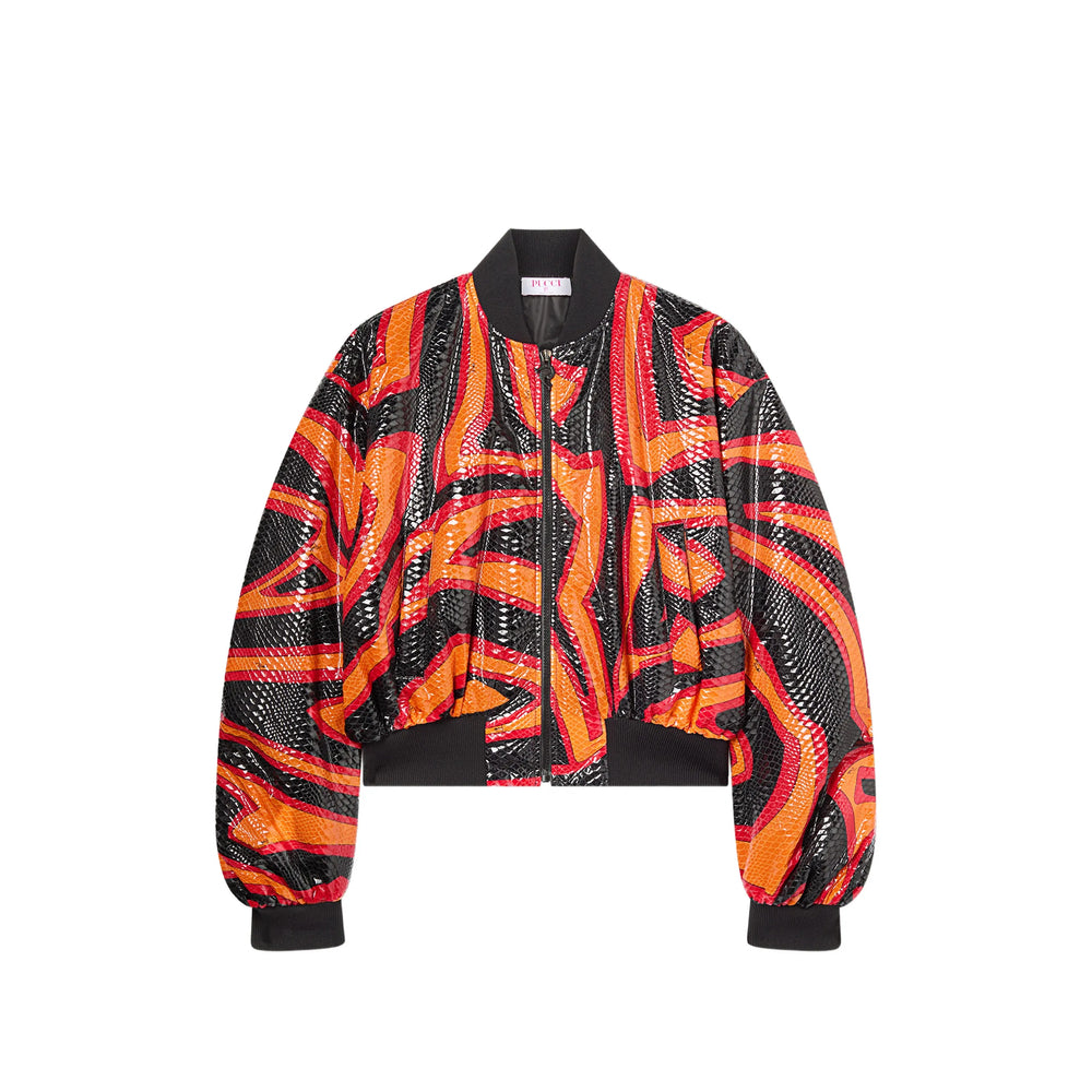 Pucci Orange Jackets - Bomber Jackets Women PUCCI