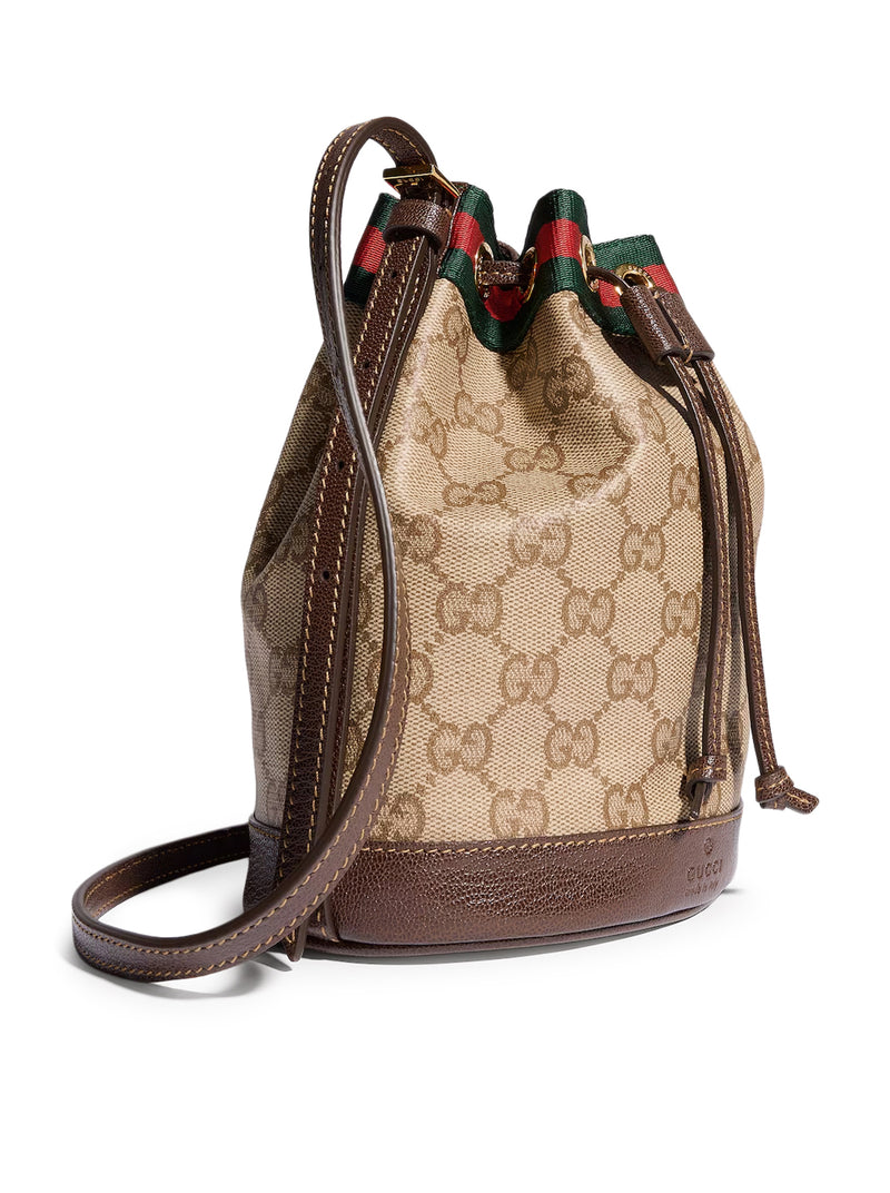 Gucci Women Mini Bucket Bag With Web Ribbon GUCCI