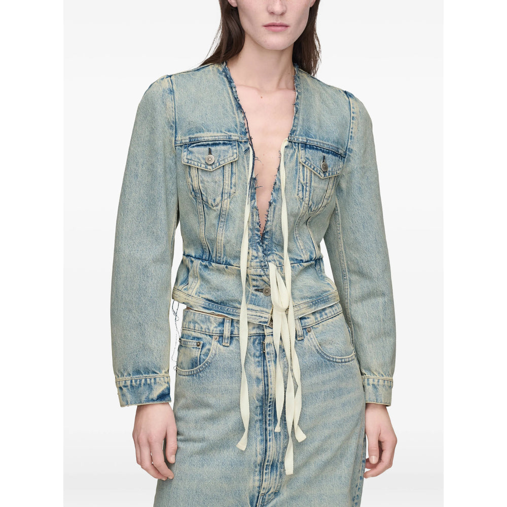 Maison Margiela Blue Jackets - Denim Jackets Women MAISON MARGIELA