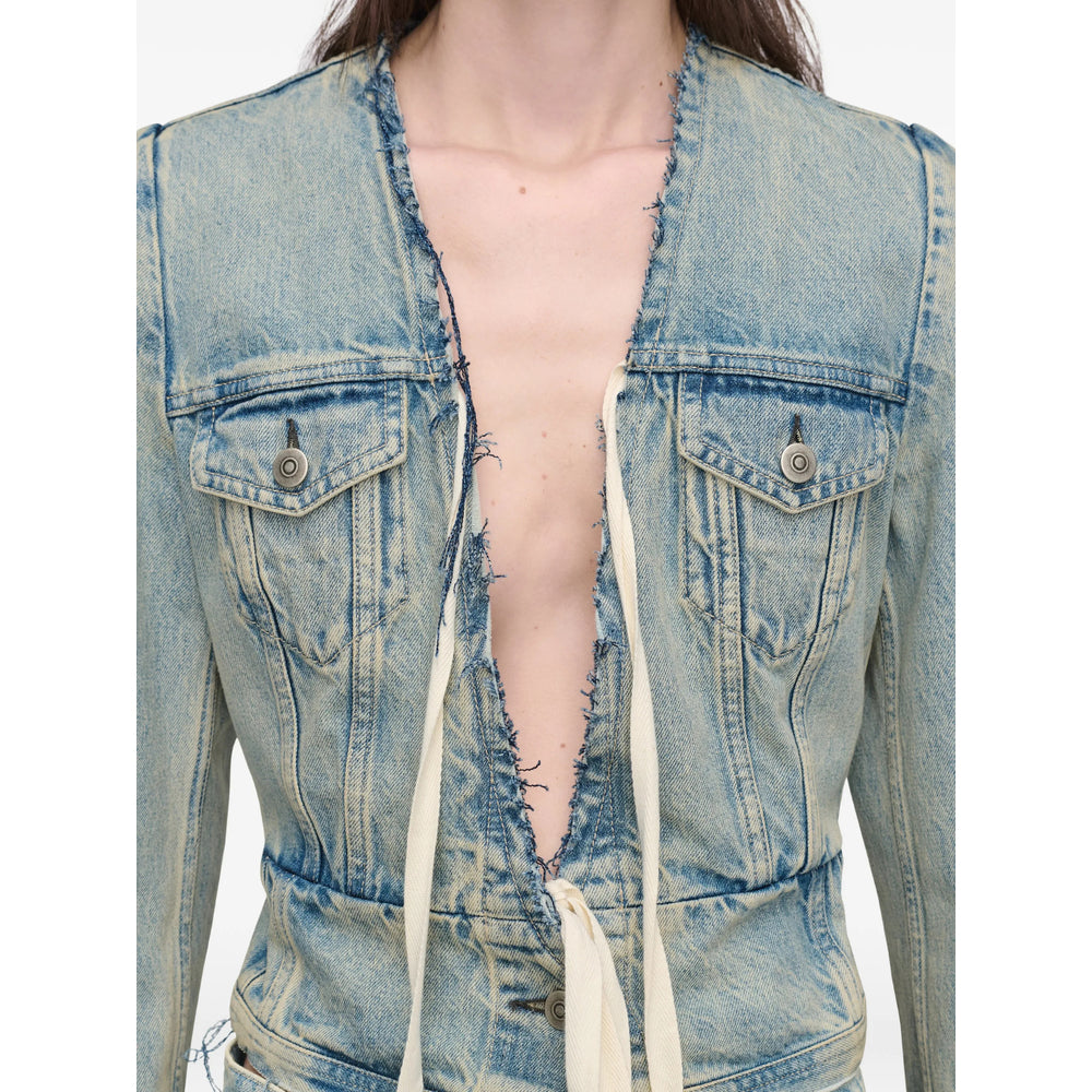 Maison Margiela Blue Jackets - Denim Jackets Women MAISON MARGIELA