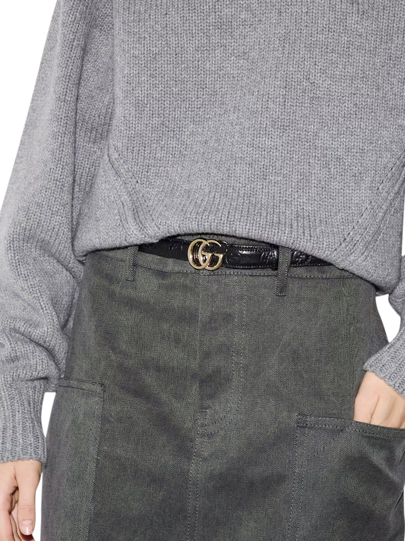 Gucci Women Gg Marmont Thin Belt GUCCI