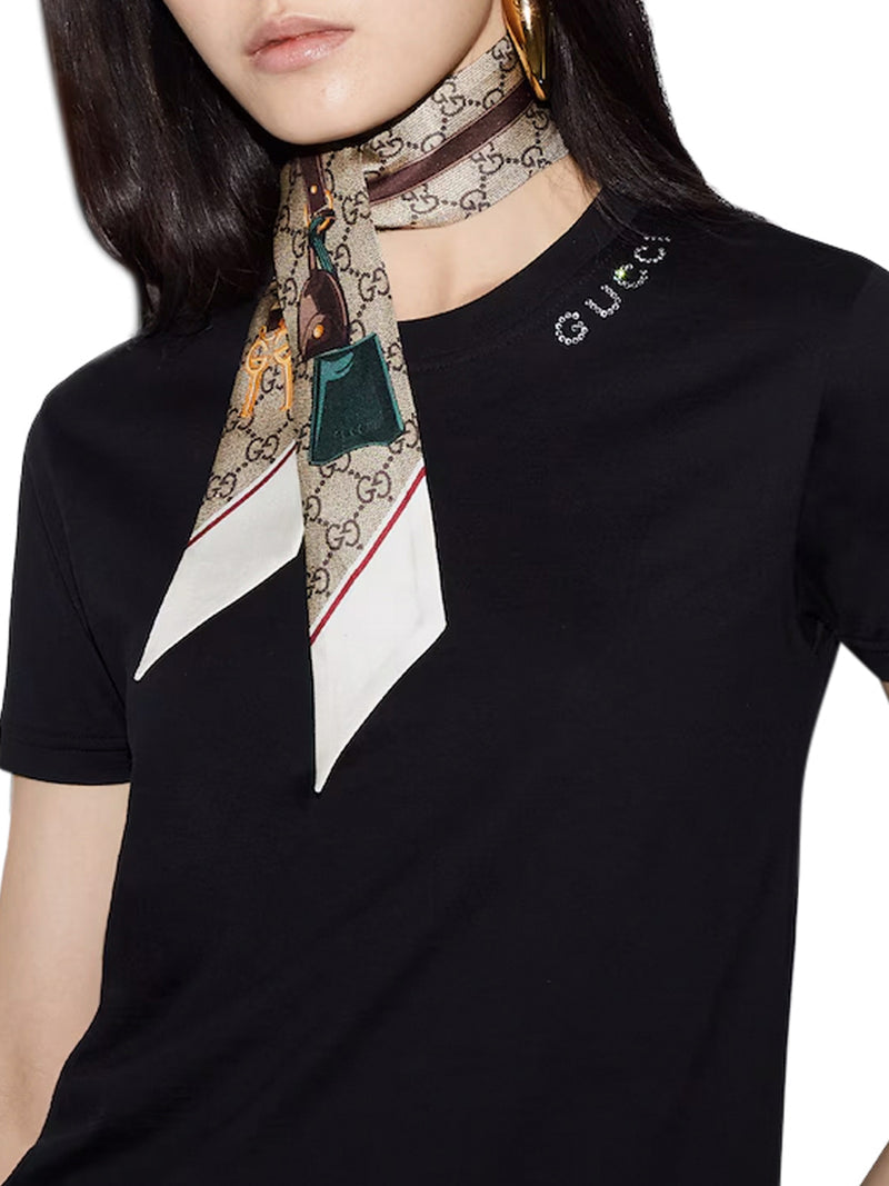 Gucci Women Printed Silk Twill Ribbon GUCCI