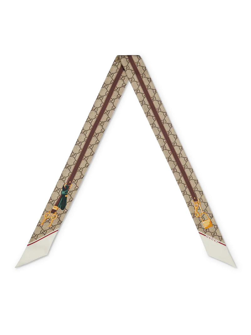 Gucci Women Printed Silk Twill Ribbon GUCCI
