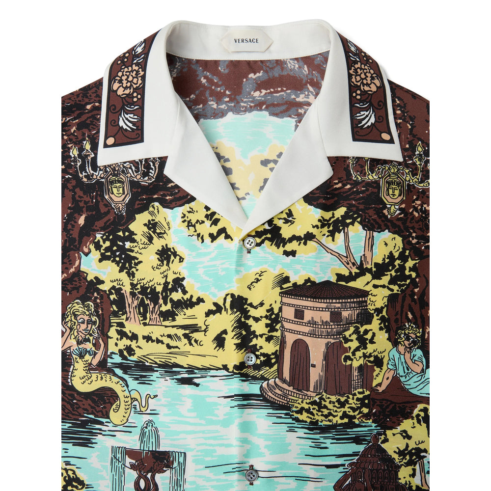 Versace Brown Shirts Men VERSACE