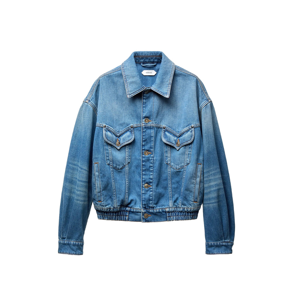 Versace Blue Jackets - Denim Jackets Men VERSACE
