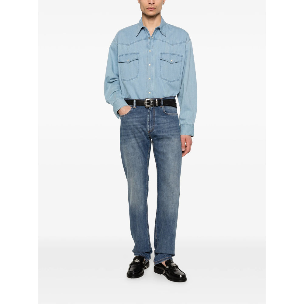 Versace Blue Denim - Regular & Straight-Leg Jeans Men VERSACE