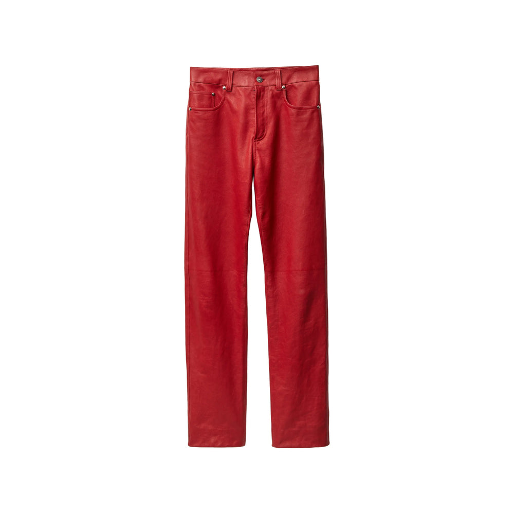 Versace Red Trousers - Straight Trousers Women VERSACE