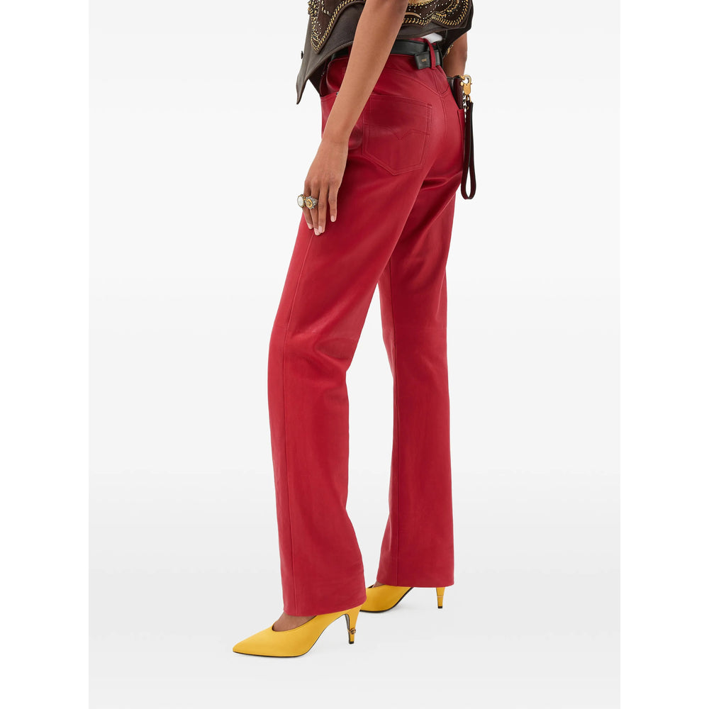 Versace Red Trousers - Straight Trousers Women VERSACE