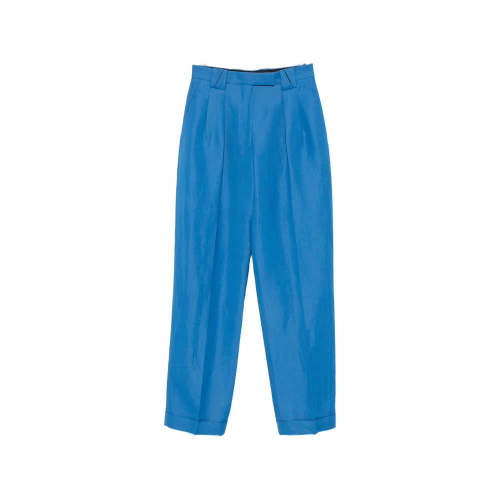 Versace Blue Trousers - Straight Trousers Women VERSACE