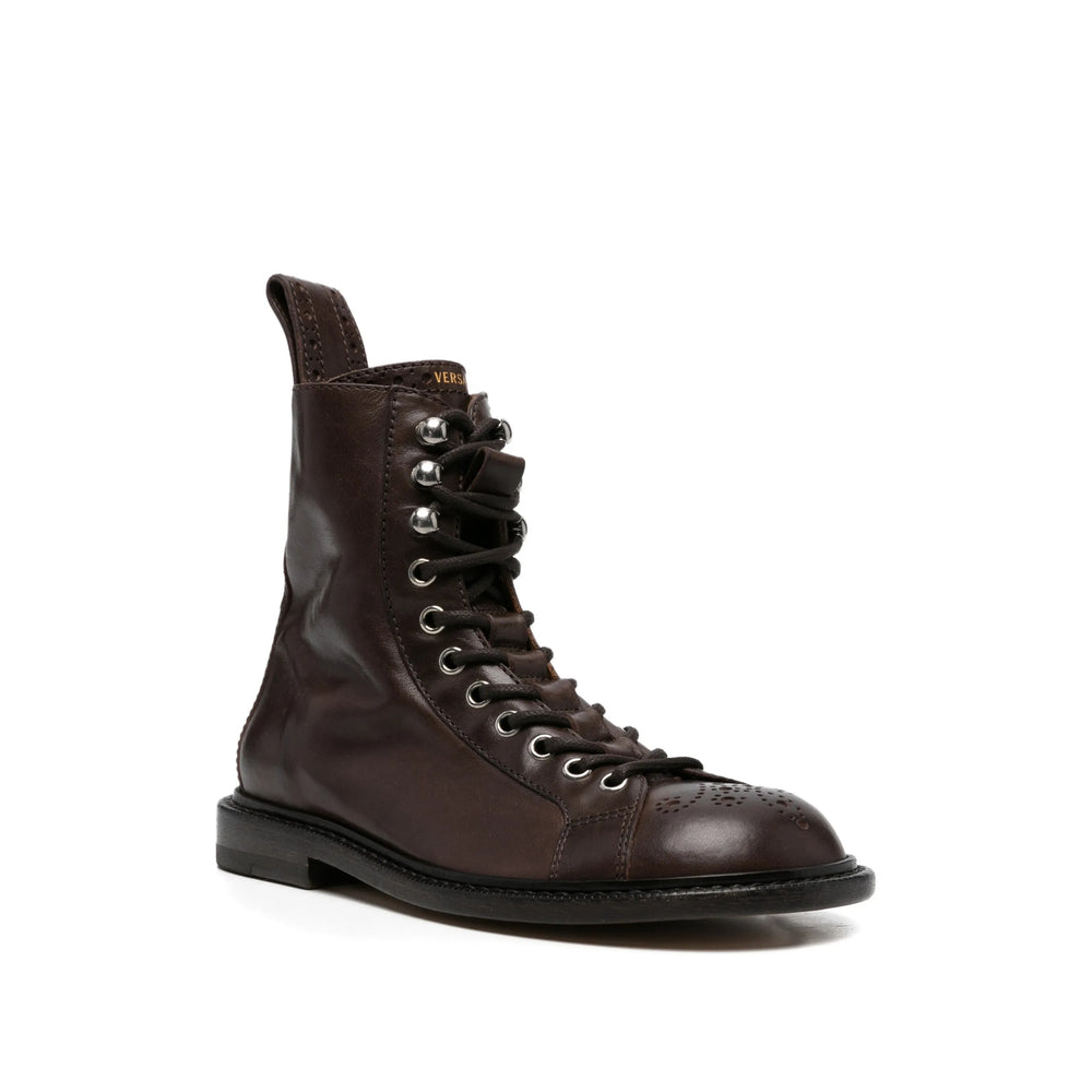 Versace Brown Boots Women VERSACE