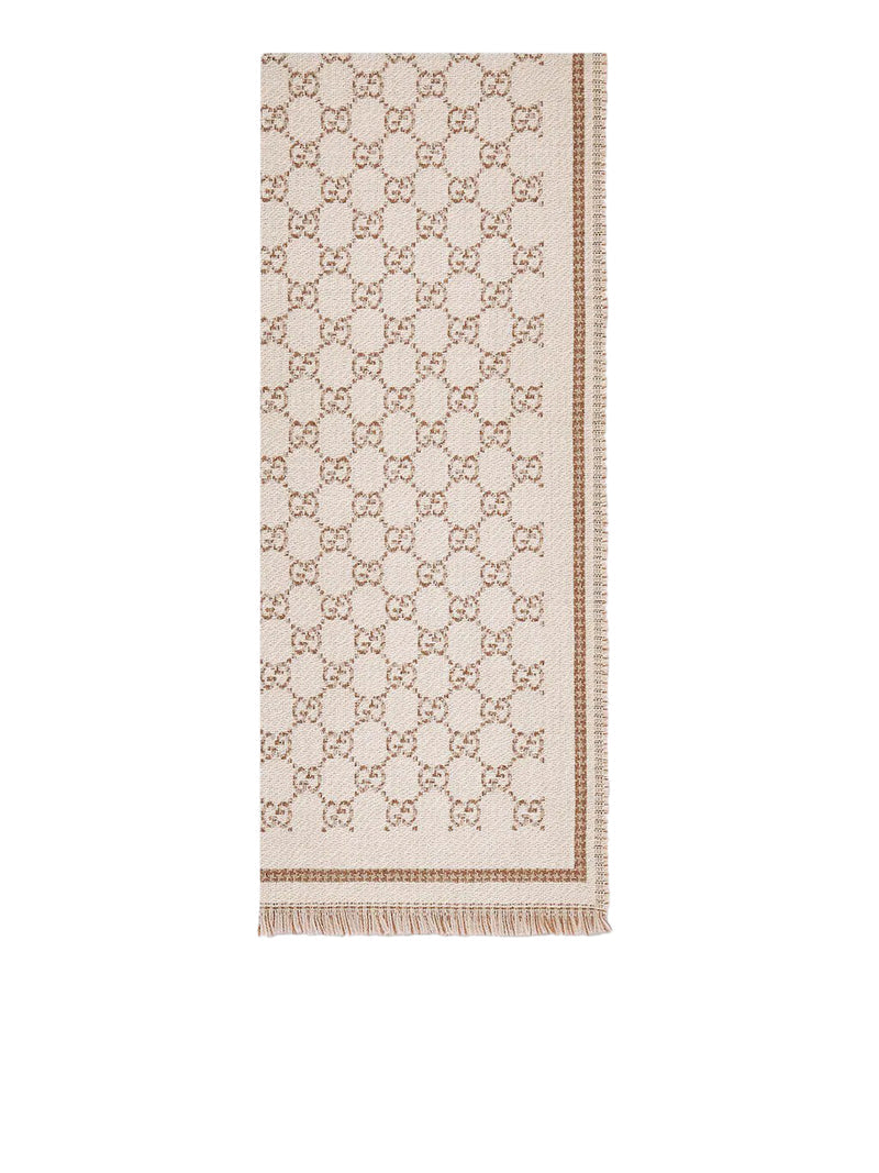 Gucci Women Double Side "Gg" Wool Scarf GUCCI
