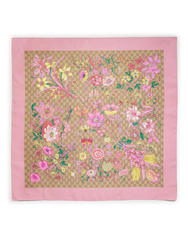 Gucci Women Silk Twill Scarf With Gg Print GUCCI