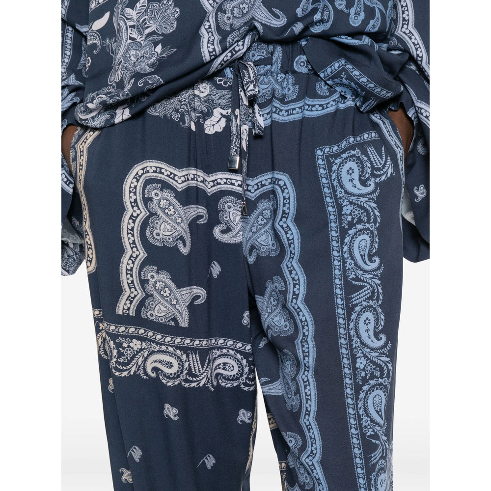 The Attico Blue Trousers - Palazzo Pants Women