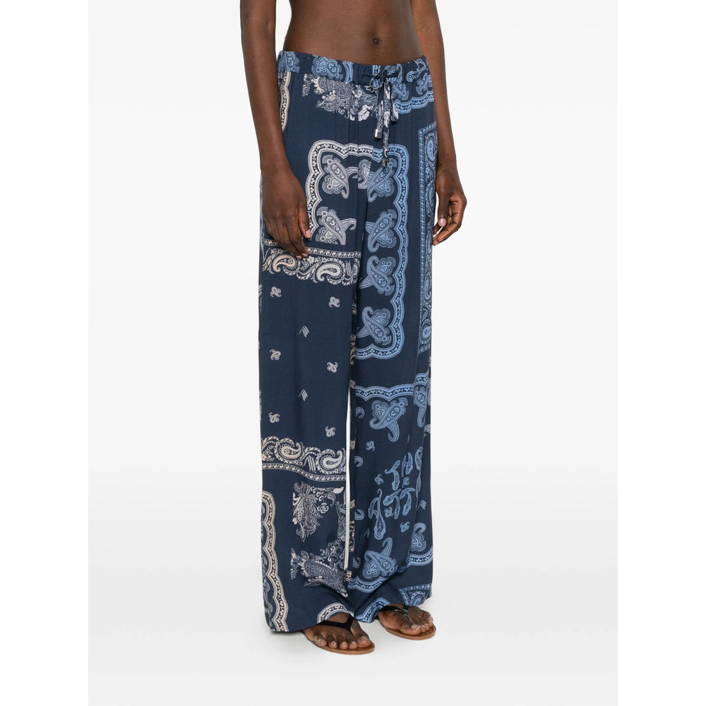 The Attico Blue Trousers - Palazzo Pants Women