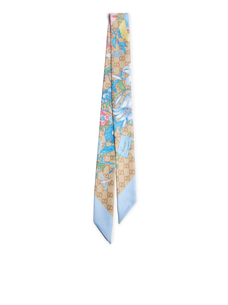 Gucci Women Flora Scarf In Printed Silk GUCCI