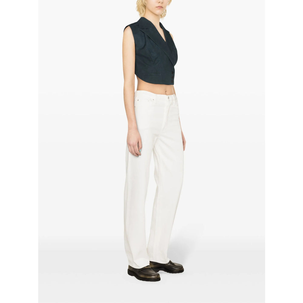 Toteme White Denim - Straight-Leg Jeans Women TOTEME