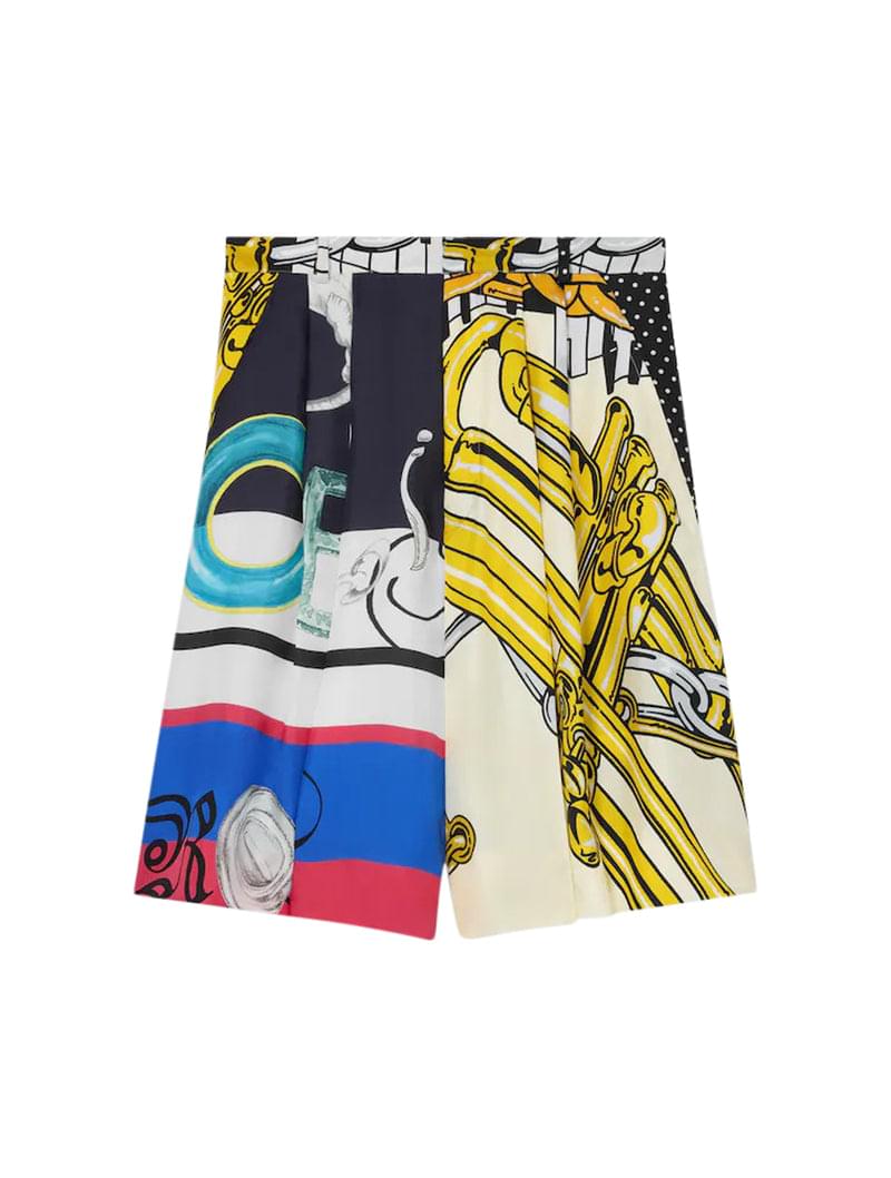 Celine Women Printed Silk Twill Shorts CELINE