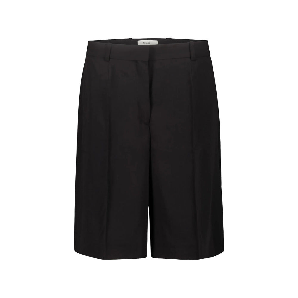 Toteme Black Shorts - Knee-Length Shorts Women TOTEME