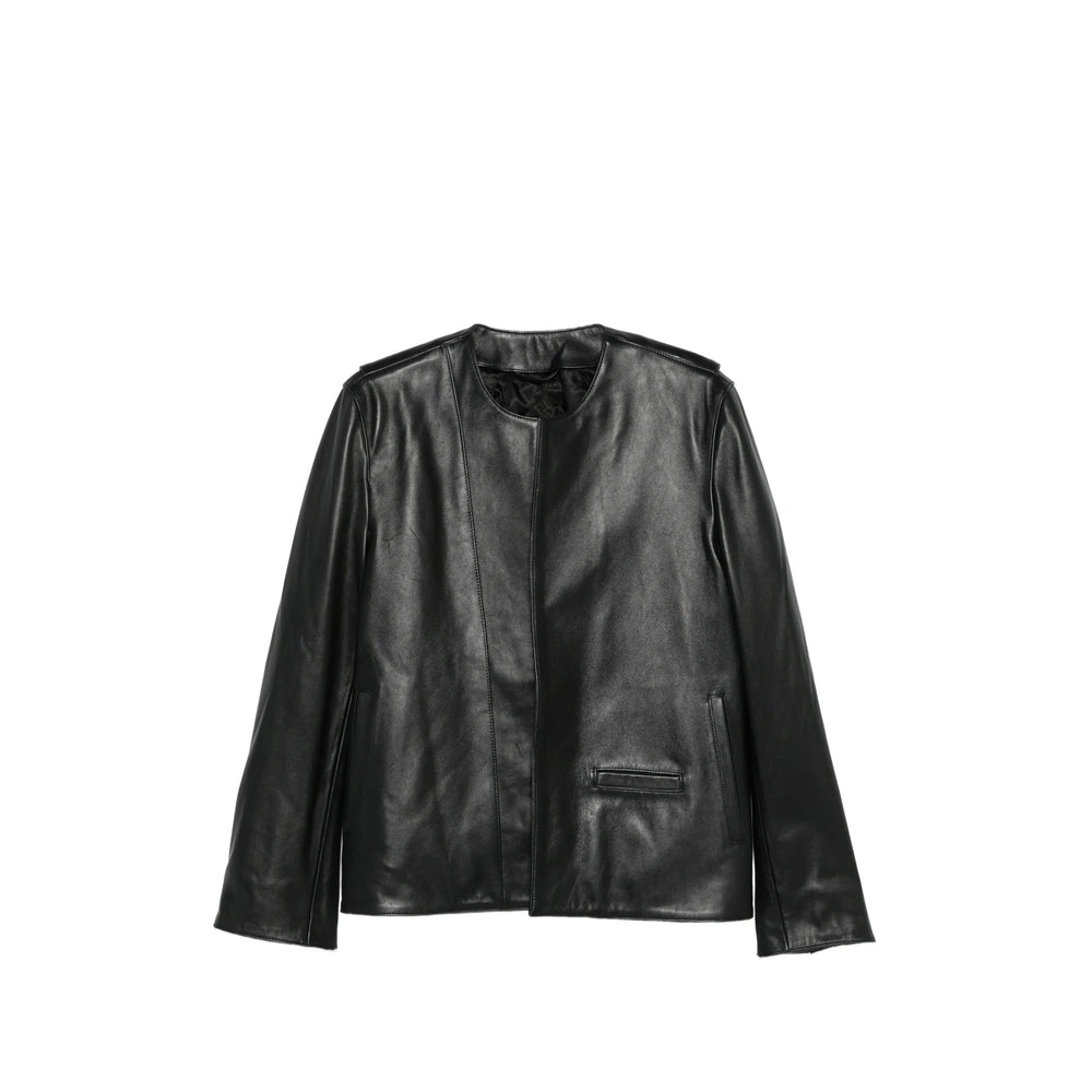 Toteme Black Jackets - Leather Jackets Women TOTEME