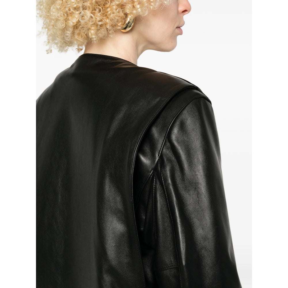 Toteme Black Jackets - Leather Jackets Women TOTEME