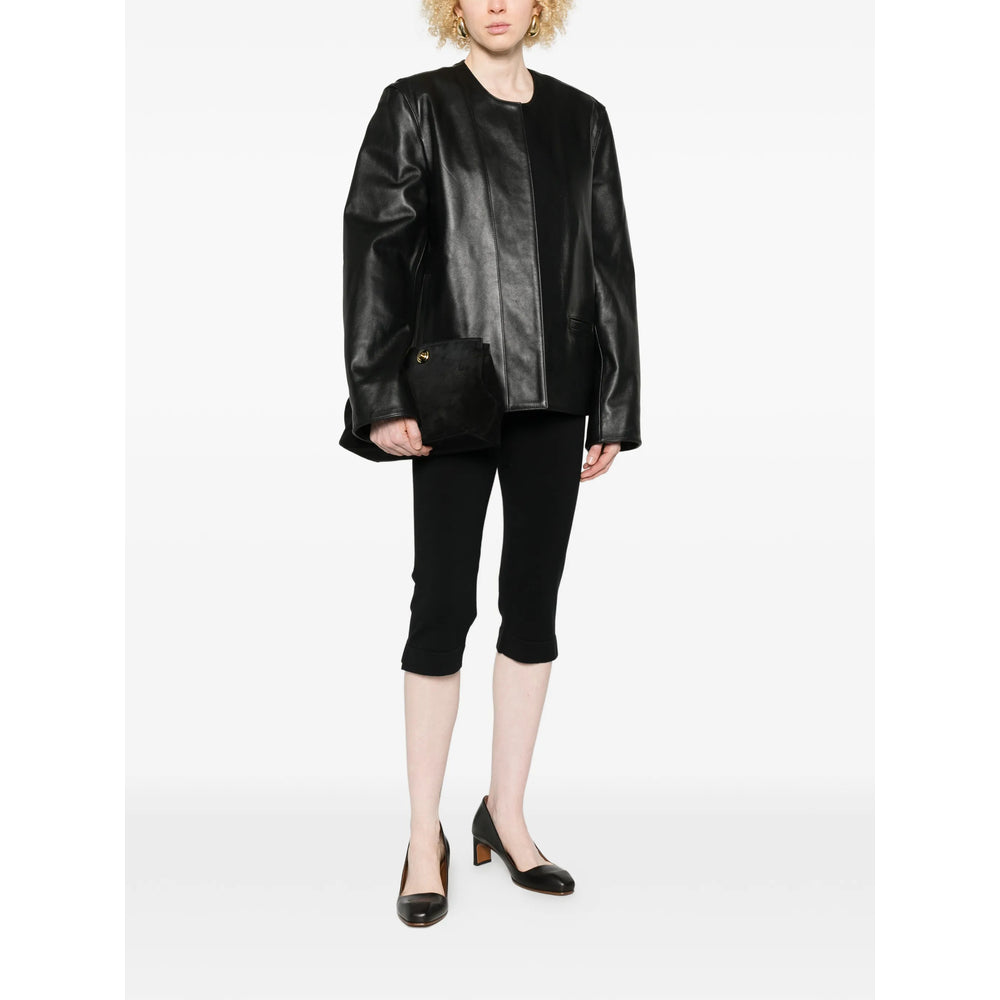Toteme Black Jackets - Leather Jackets Women TOTEME