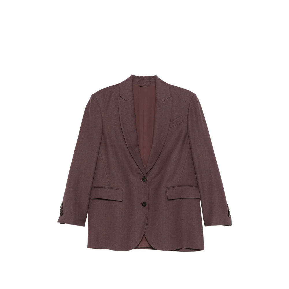 Brunello Cucinelli Purple Jackets - Blazers Women BRUNELLO CUCINELLI