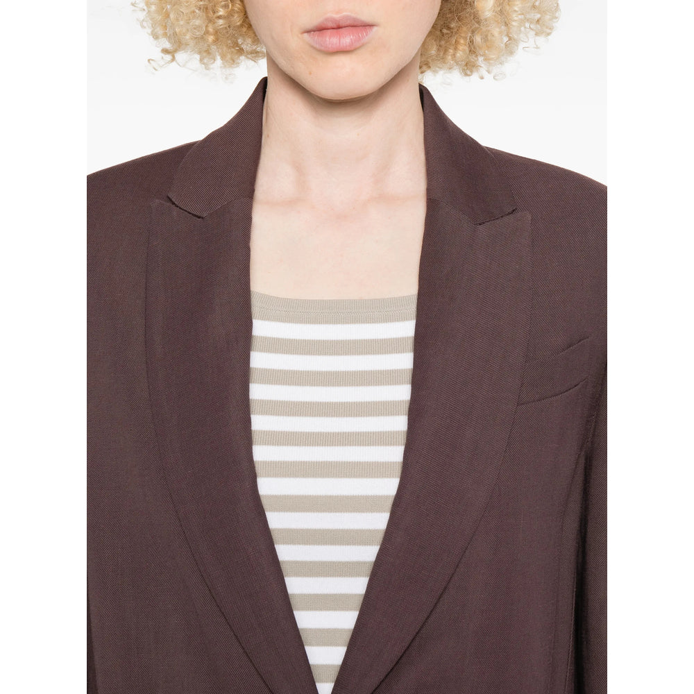 Brunello Cucinelli Purple Jackets - Blazers Women BRUNELLO CUCINELLI