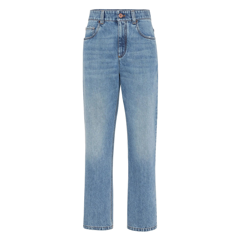 Brunello Cucinelli Blue Denim - Straight-Leg Jeans Women BRUNELLO CUCINELLI