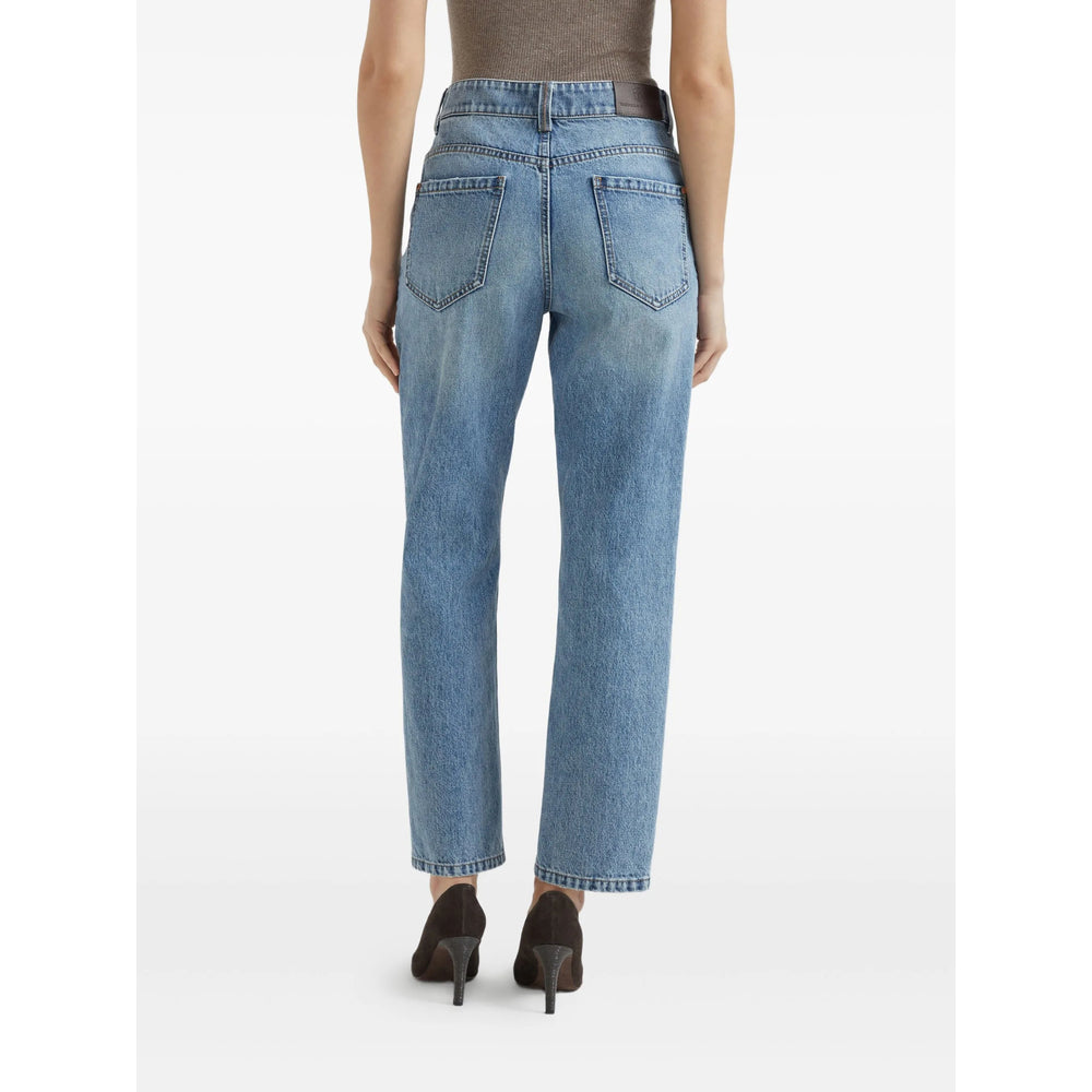 Brunello Cucinelli Blue Denim - Straight-Leg Jeans Women BRUNELLO CUCINELLI