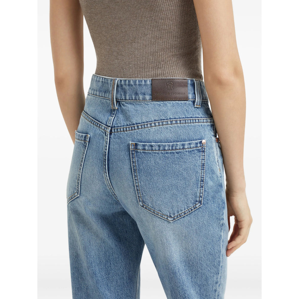 Brunello Cucinelli Blue Denim - Straight-Leg Jeans Women BRUNELLO CUCINELLI