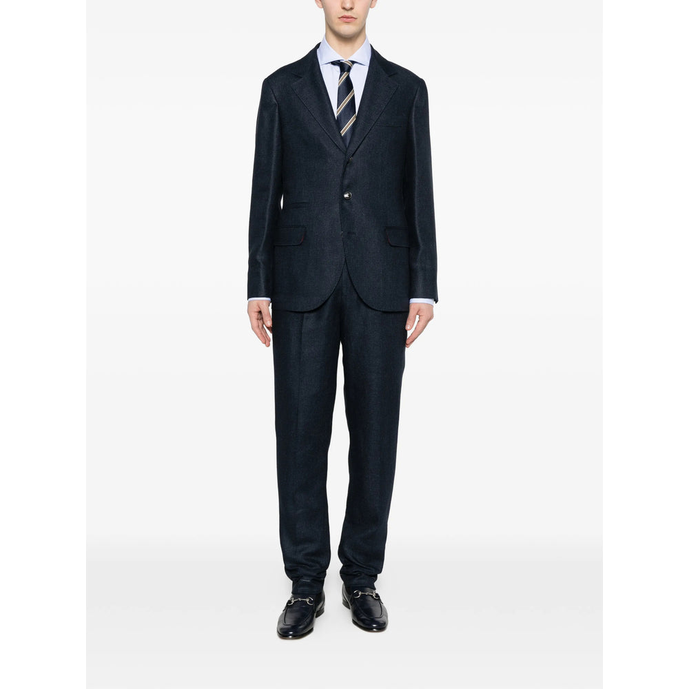 Brunello Cucinelli Blue Suits - Single Breasted Suits Men BRUNELLO CUCINELLI