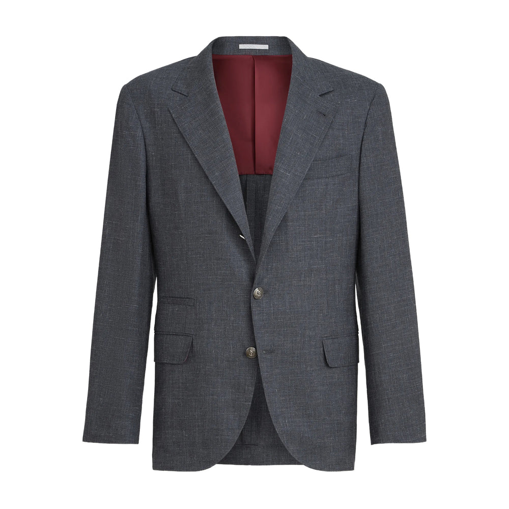 Brunello Cucinelli Grey Jackets - Blazers Men BRUNELLO CUCINELLI