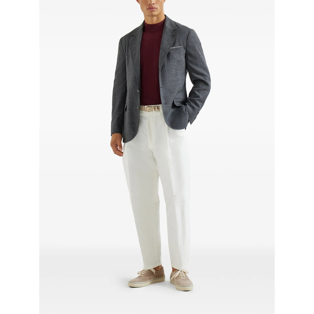 Brunello Cucinelli Grey Jackets - Blazers Men BRUNELLO CUCINELLI