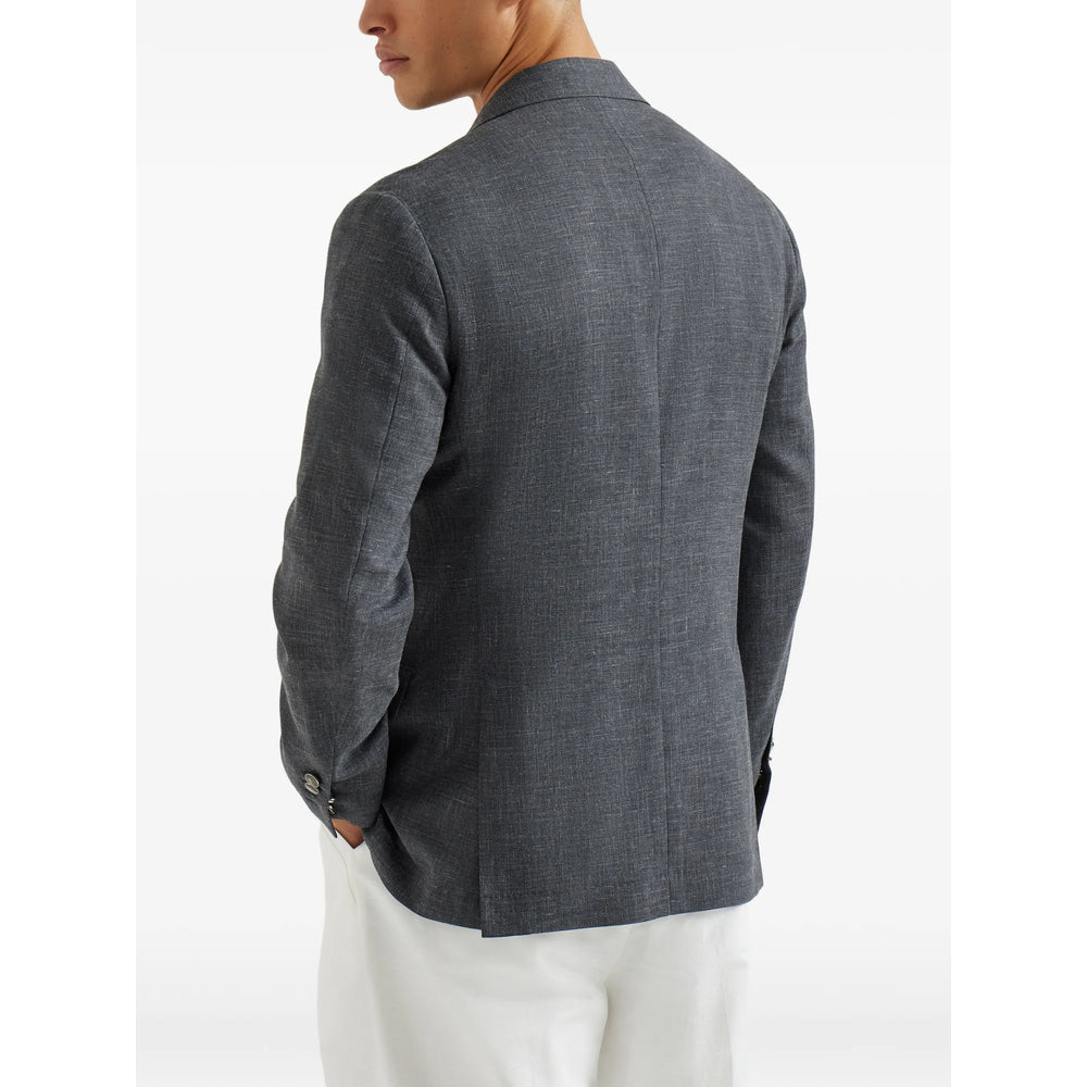 Brunello Cucinelli Grey Jackets - Blazers Men BRUNELLO CUCINELLI