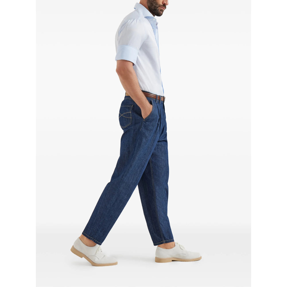 Brunello Cucinelli Blue Denim - Loose-Fit Jeans Men BRUNELLO CUCINELLI