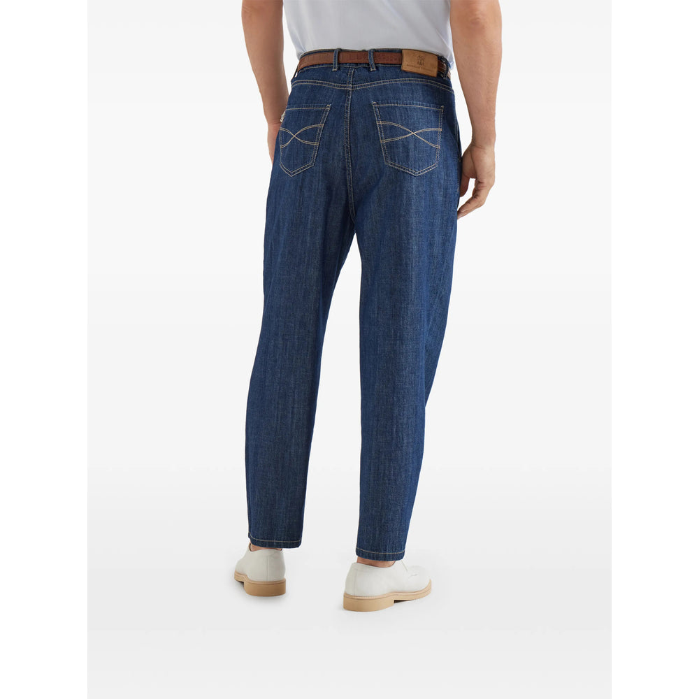 Brunello Cucinelli Blue Denim - Loose-Fit Jeans Men BRUNELLO CUCINELLI
