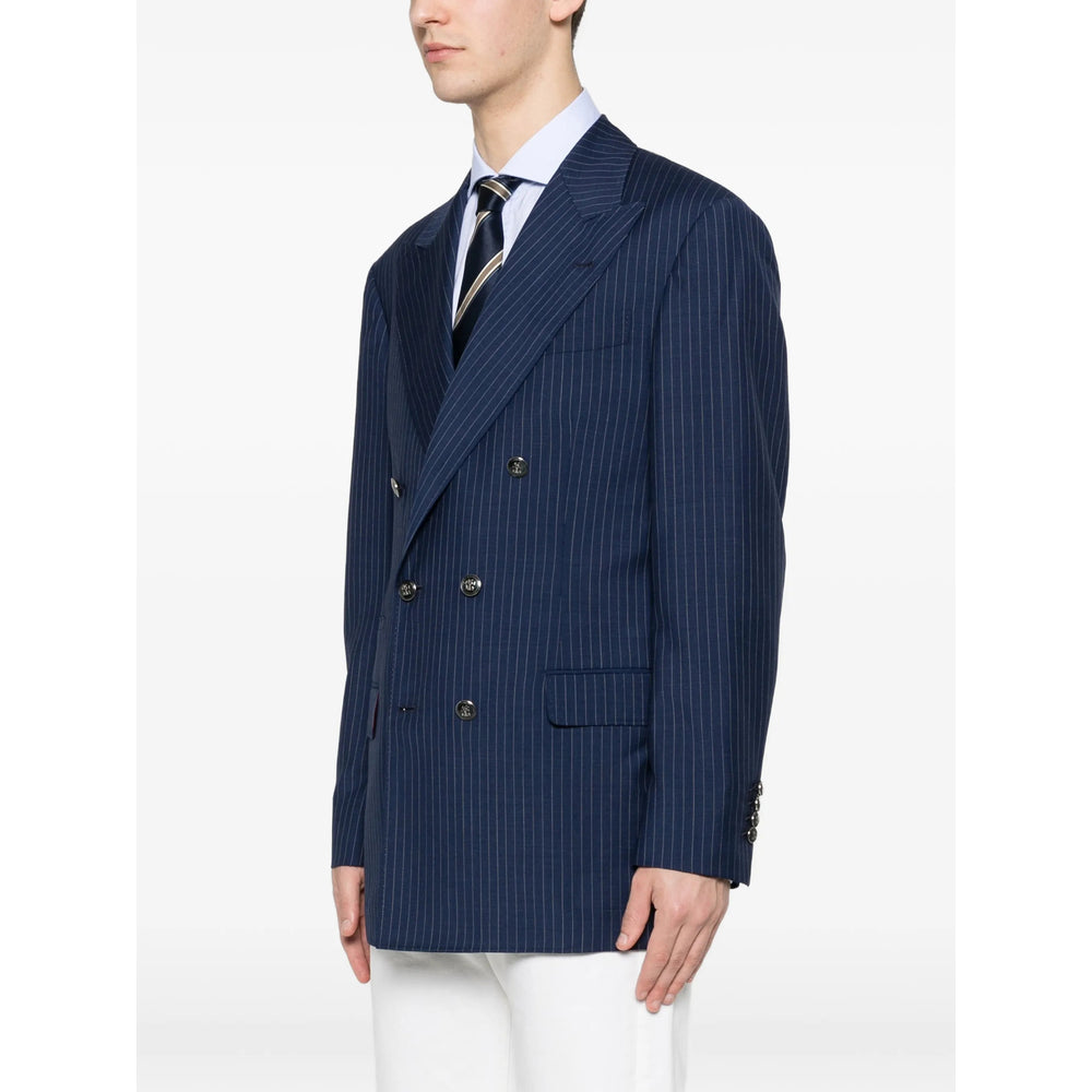 Brunello Cucinelli Blue Jackets - Blazers Men BRUNELLO CUCINELLI