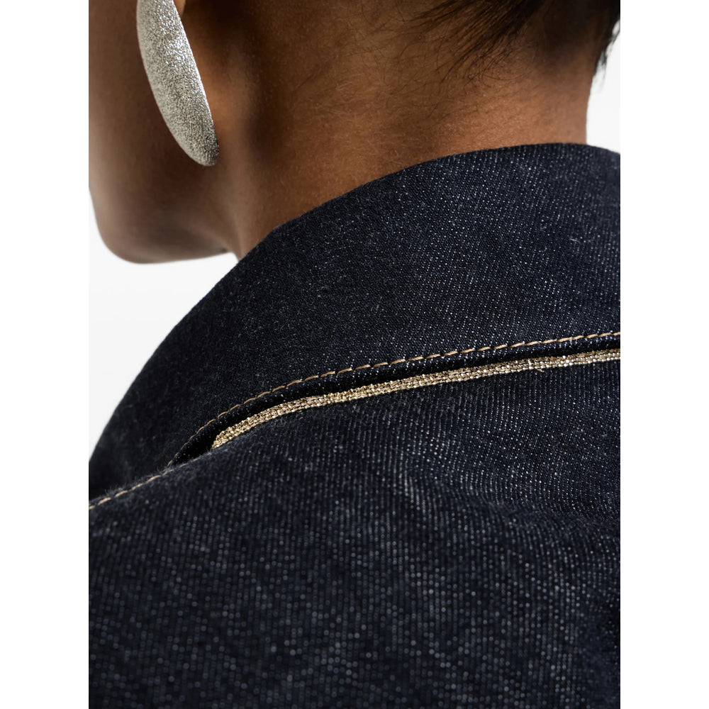Brunello Cucinelli Blue Jackets - Denim Jackets Women BRUNELLO CUCINELLI