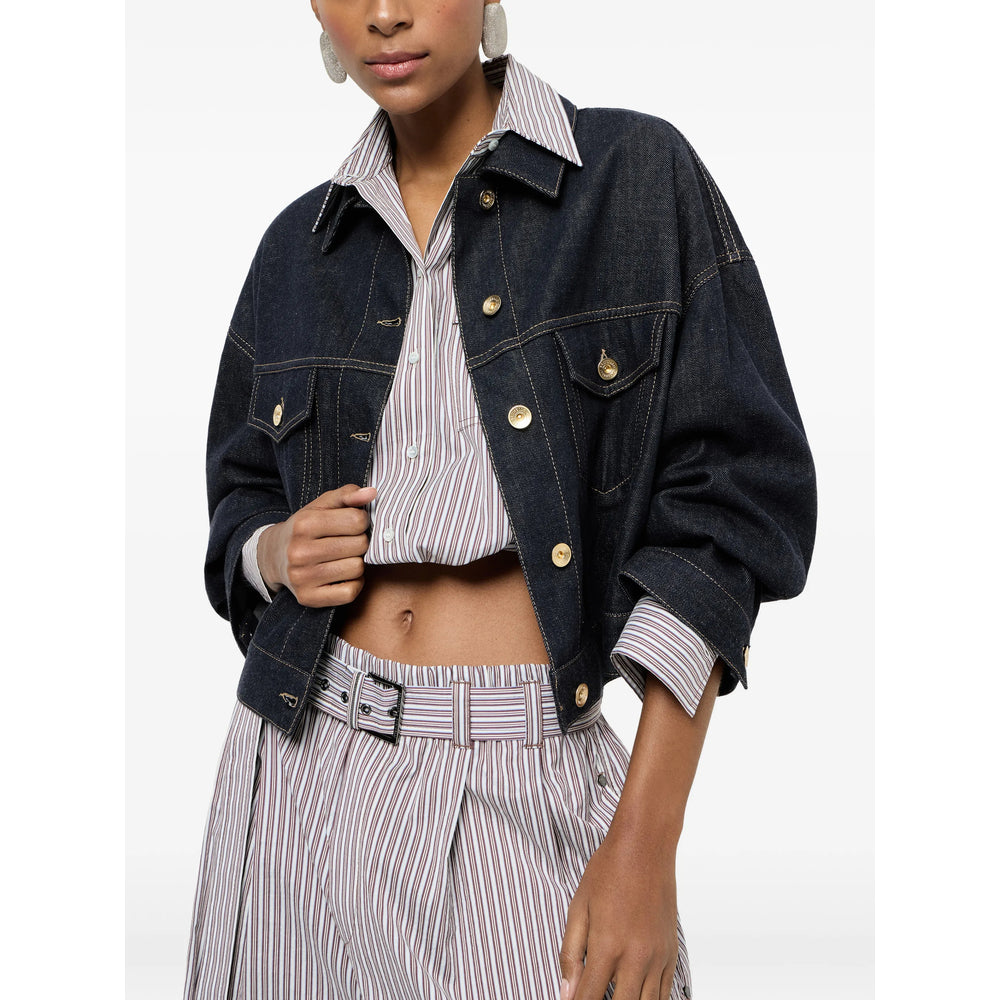 Brunello Cucinelli Blue Jackets - Denim Jackets Women BRUNELLO CUCINELLI