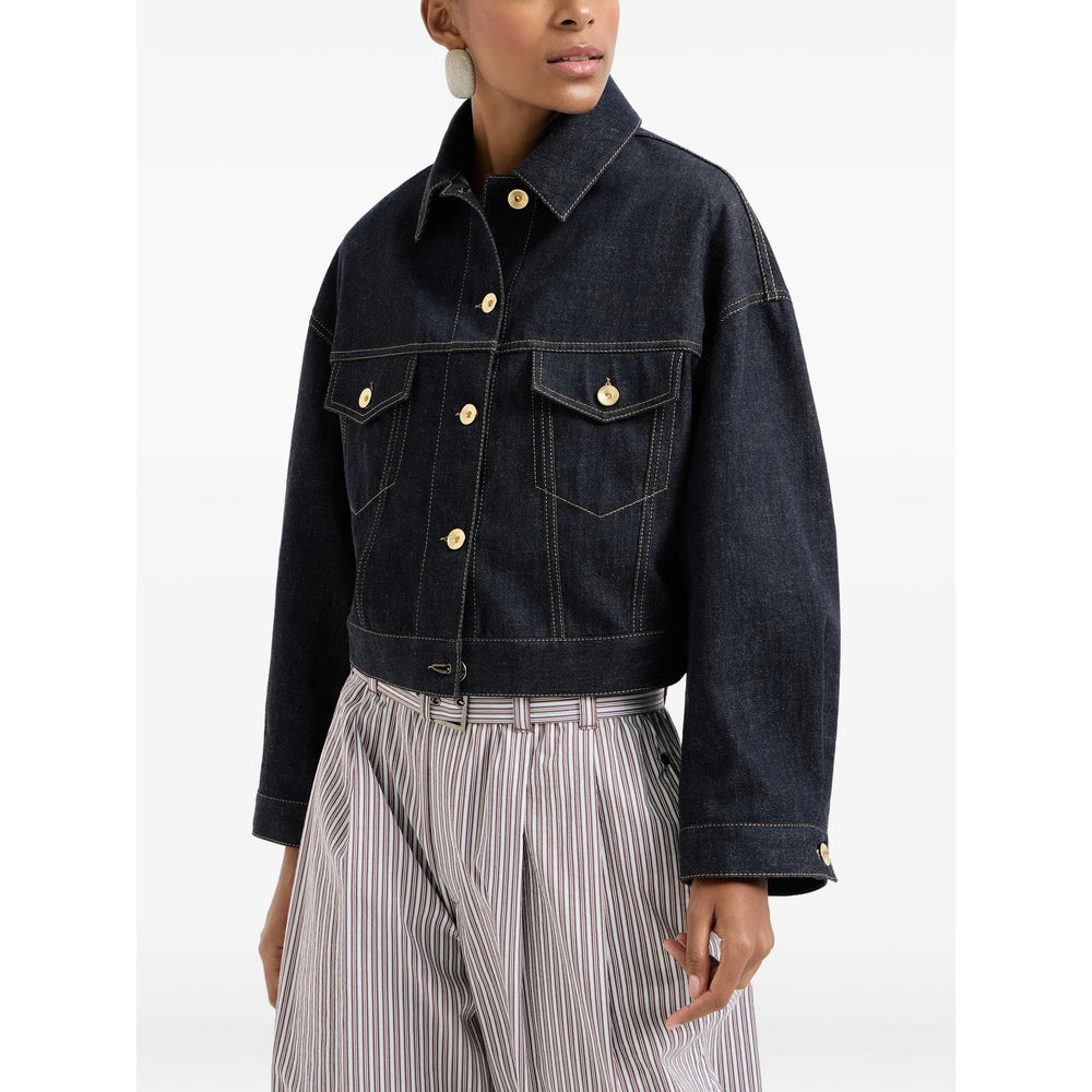 Brunello Cucinelli Blue Jackets - Denim Jackets Women BRUNELLO CUCINELLI
