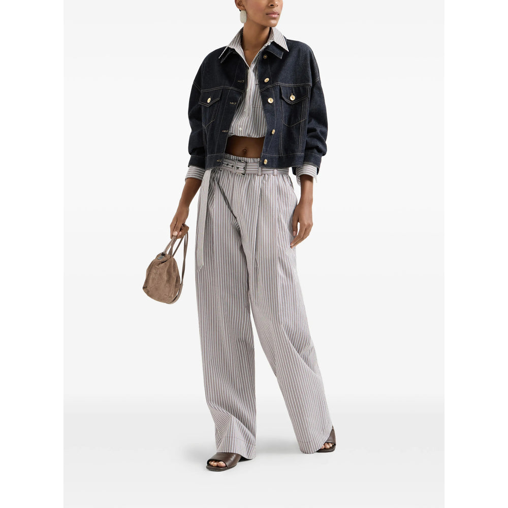 Brunello Cucinelli Blue Jackets - Denim Jackets Women BRUNELLO CUCINELLI