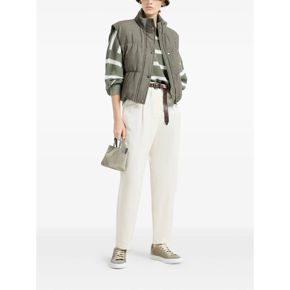 Brunello Cucinelli Neutrals Trousers - Tapered Trousers Women BRUNELLO CUCINELLI