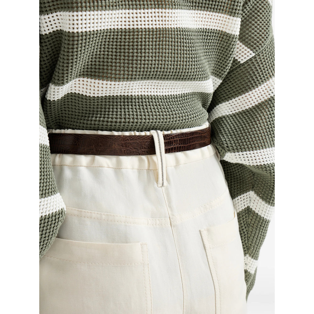 Brunello Cucinelli Neutrals Trousers - Tapered Trousers Women BRUNELLO CUCINELLI