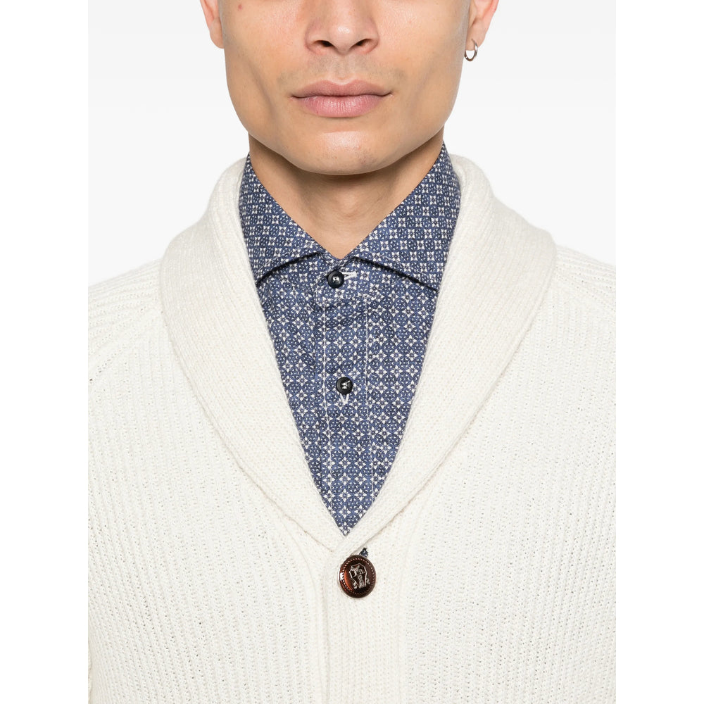 Brunello Cucinelli Neutrals Sweaters & Knitwear - Cardigans Men BRUNELLO CUCINELLI