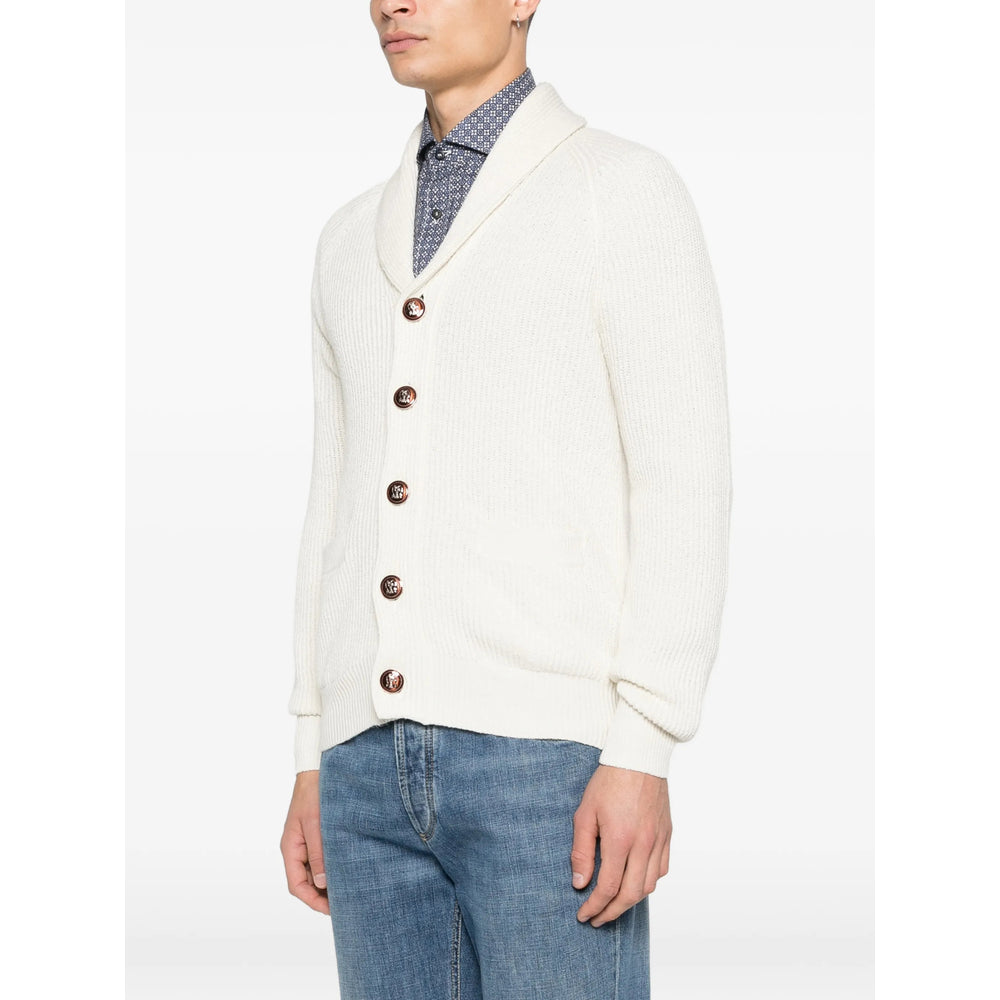 Brunello Cucinelli Neutrals Sweaters & Knitwear - Cardigans Men BRUNELLO CUCINELLI