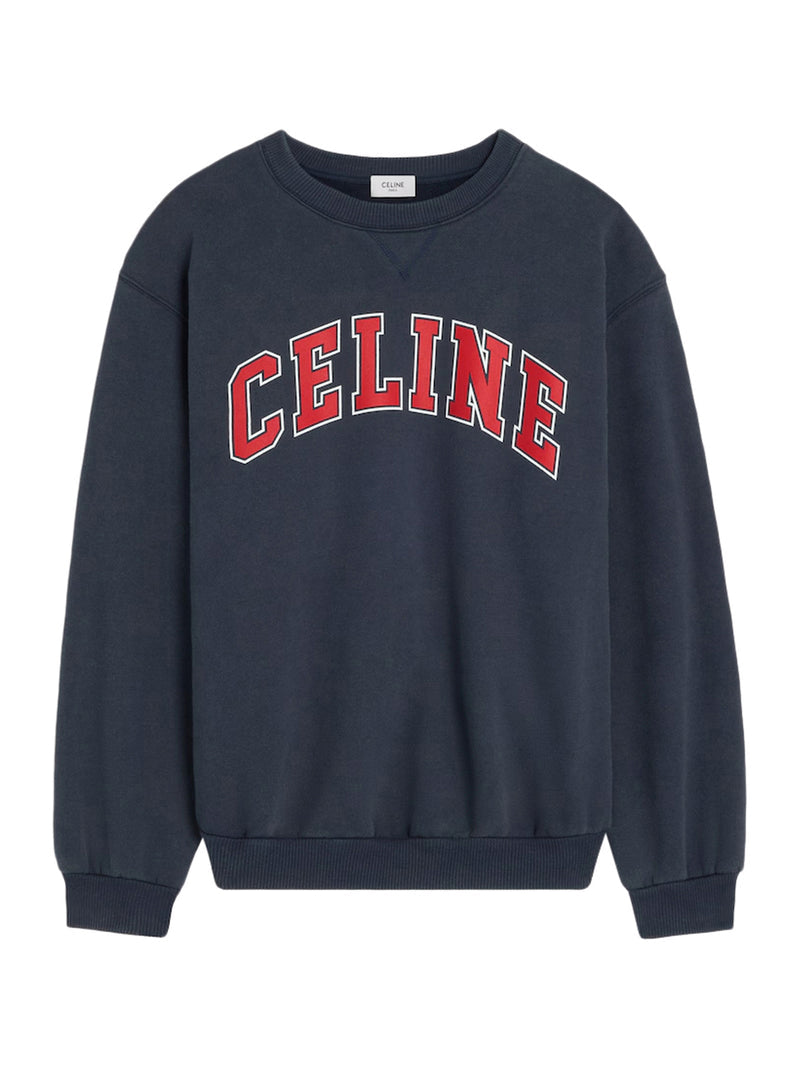 Celine Women Loose Sweatshirt In Cotton Fleece CELINE