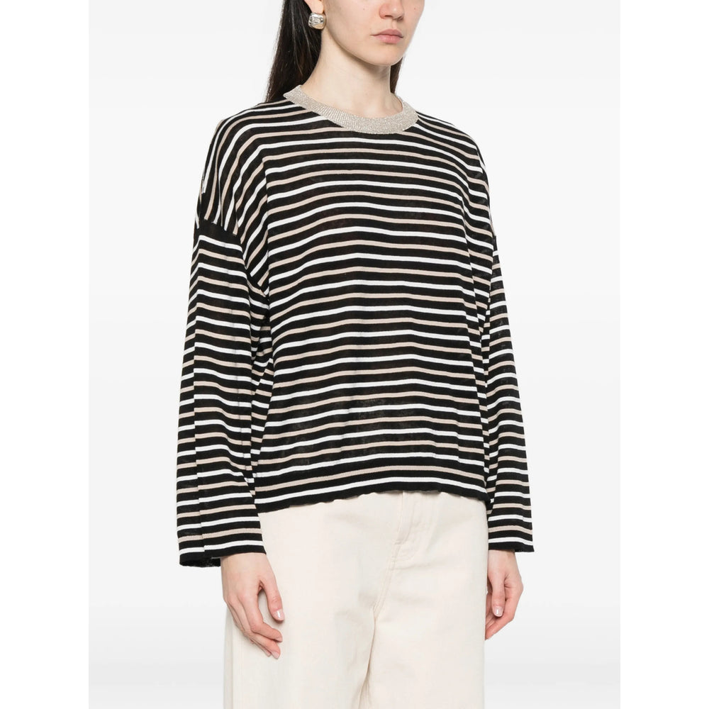 Brunello Cucinelli Black Tops - T-Shirts & Jerseys Women BRUNELLO CUCINELLI