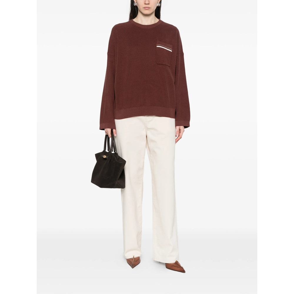 Brunello Cucinelli Brown Knitwear - Jumpers Women BRUNELLO CUCINELLI