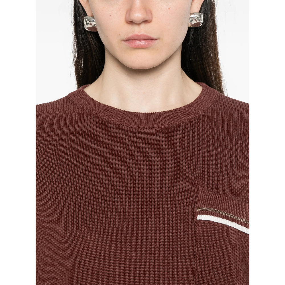 Brunello Cucinelli Brown Knitwear - Jumpers Women BRUNELLO CUCINELLI